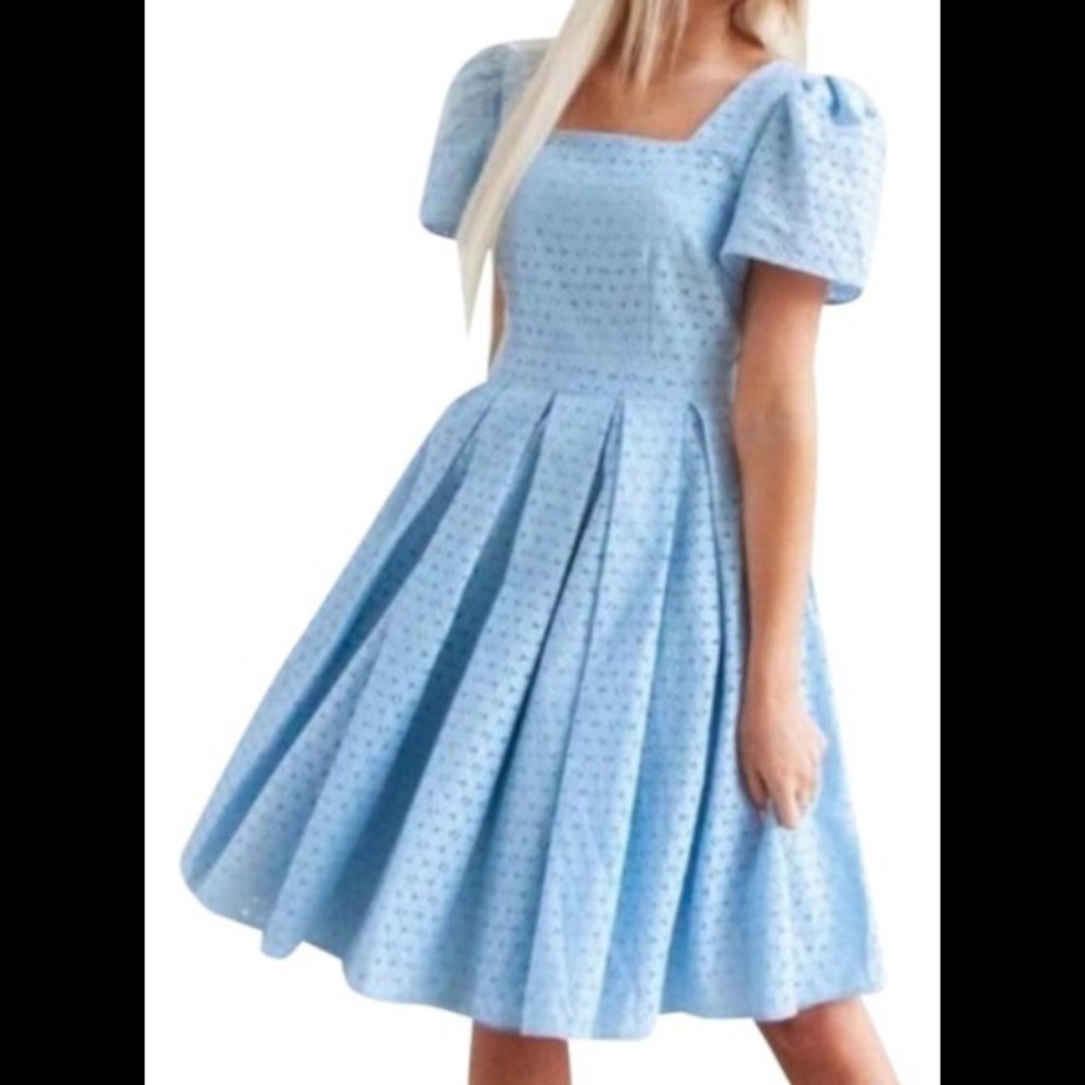 Rachel Parcell Size Small Light Blue Lace fit and flare dress. NWOT